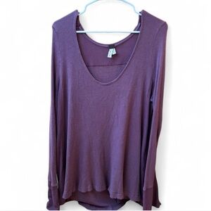 Free People Waffle Knit Top